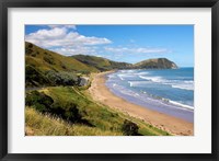 Framed Makorori Beach near Gisborne, Eastland, New Zealand