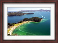 Framed Motuarohia Island, Bay of Islands, Northland, New Zealand