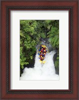Framed Raft, Tutea's Falls, Okere River, near Rotorua, New Zealand