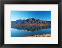 Framed Lake Benmore in Winter, Waitaki Valley, South Island, New Zealand