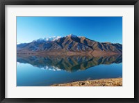 Framed Lake Benmore in Winter, Waitaki Valley, South Island, New Zealand