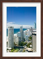 Framed Australia, Gold Coast, Surfers Paradise, city skyline