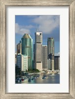 Framed Central business district viewed from Kangaroo Point, Brisbane, Queensland