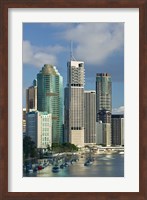 Framed Central business district viewed from Kangaroo Point, Brisbane, Queensland