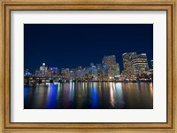 Framed Darling Harbour at night, Sydney, New South Wales, Australia