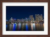 Framed Darling Harbour at night, Sydney, New South Wales, Australia