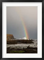 Framed New Zealand, South Island A rainbow arcs over Curio Bay