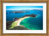 Framed Motuarohia Island, Roberton Island, Bay of Islands, Northland, New Zealand