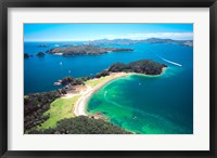 Framed Motuarohia Island, Roberton Island, Bay of Islands, Northland, New Zealand