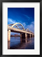 Framed Balclutha Bridge and Clutha River, New Zealand