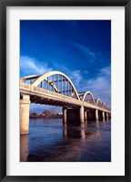Framed Balclutha Bridge and Clutha River, New Zealand