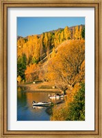 Framed Boats and Autumn Colours, Lake Dunstan, Central Otago, New Zealand