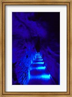 Framed Blue Lights, Ruakuri Caves, North Island, New Zealand