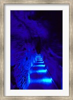 Framed Blue Lights, Ruakuri Caves, North Island, New Zealand