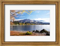 Framed Glendhu Bay, Lake Wanaka, Otago, South Island, New Zealand