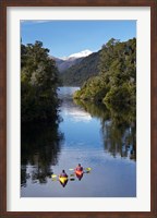 Framed Kayaks, Moeraki River by Lake Moeraki, West Coast, South Island, New Zealand