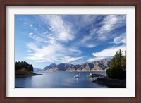 Framed Lake Hawea, Otago, South Island, New Zealand