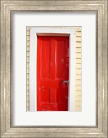 Framed Red Door, Sutton Railway Station, Otago, South Island, New Zealand