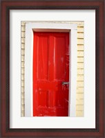 Framed Red Door, Sutton Railway Station, Otago, South Island, New Zealand