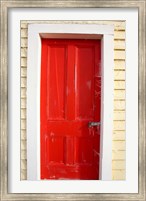 Framed Red Door, Sutton Railway Station, Otago, South Island, New Zealand