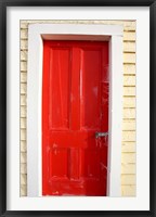 Framed Red Door, Sutton Railway Station, Otago, South Island, New Zealand