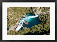 Framed Aratiatia Rapids, Waikato River, near Taupo, North Island, New Zealand