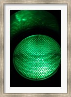 Framed Green Traffic Light, New Zealand