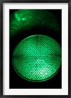 Framed Green Traffic Light, New Zealand