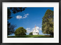 Framed Historic Gladstone Church, Wairarapa, North Island, New Zealand