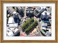 Framed Aerial view of Octagon, Dunedin, New Zealand