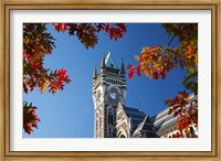 Framed Clock Tower, Dunedin, South Island, New Zealand