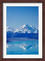 Framed Aoraki, Mt Cook and Lake Pukaki, South Canterbury, South Island, New Zealand