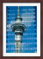 Framed Skytower, Modern Building, Auckland, New Zealand