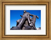Framed Robert Burns Statue, Octagon, Dunedin, New Zealand