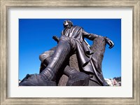 Framed Robert Burns Statue, Octagon, Dunedin, New Zealand