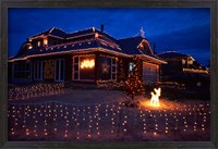 Framed Christmas Lights, Waldronville, Dunedin, New Zealand