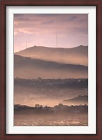 Framed Early Morning over Dunedin and Otago Peninsula, New Zealand