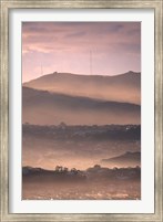 Framed Early Morning over Dunedin and Otago Peninsula, New Zealand