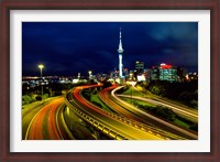 Framed Motorways and Skytower, Auckland