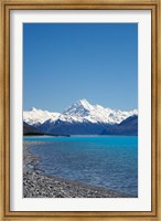 Framed Aoraki Mt Cook and Lake Pukaki, South Island, New Zealand