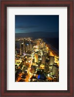 Framed Australia, Queensland, Surfers Paradise, City Skyline