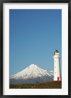 Framed Cape Egmont Lighthouse, North Island, New Zealand