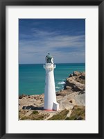 Framed Castle Point Lighthouse, North Island, New Zealand