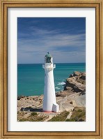 Framed Castle Point Lighthouse, North Island, New Zealand
