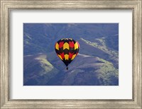 Framed Hot Air Balloon and Mountains, South Island, New Zealand