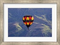 Framed Hot Air Balloon and Mountains, South Island, New Zealand