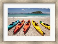 Framed Kayaks on Beach, Hahei, Coromandel Peninsula, North Island, New Zealand