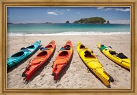 Framed Kayaks on Beach, Hahei, Coromandel Peninsula, North Island, New Zealand