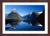 Framed Mitre Peak & Milford Sound, Fiordland National Park, New Zealand