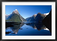 Framed Mitre Peak & Milford Sound, Fiordland National Park, New Zealand